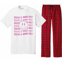 Have A Good Day Pink Smile Face Preppy Aesthetic Trendy Pajama Set