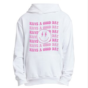 Have A Good Day Pink Smile Face Preppy Aesthetic Trendy Urban Pullover Hoodie