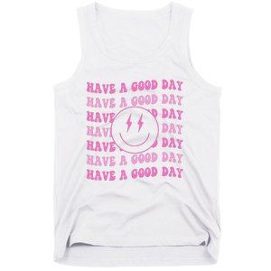 Have A Good Day Pink Smile Face Preppy Aesthetic Trendy Tank Top