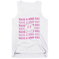 Have A Good Day Pink Smile Face Preppy Aesthetic Trendy Tank Top