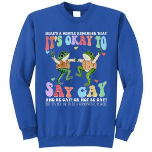 HereS A Gentle Reminder That ItS Okay To Say Lgbt Gift Sweatshirt