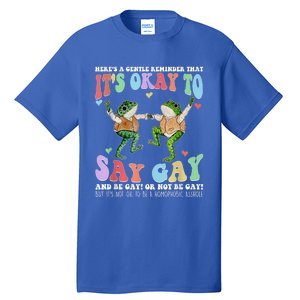 HereS A Gentle Reminder That ItS Okay To Say Lgbt Gift Tall T-Shirt