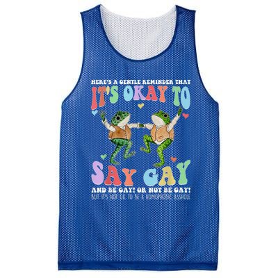 HereS A Gentle Reminder That ItS Okay To Say Lgbt Gift Mesh Reversible Basketball Jersey Tank