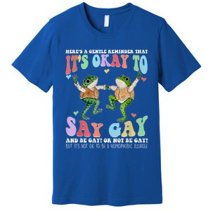 HereS A Gentle Reminder That ItS Okay To Say Lgbt Gift Premium T-Shirt