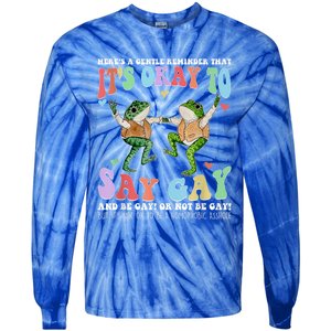 HereS A Gentle Reminder That ItS Okay To Say Lgbt Gift Tie-Dye Long Sleeve Shirt