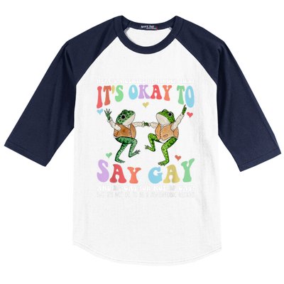 HereS A Gentle Reminder That ItS Okay To Say Lgbt Gift Baseball Sleeve Shirt