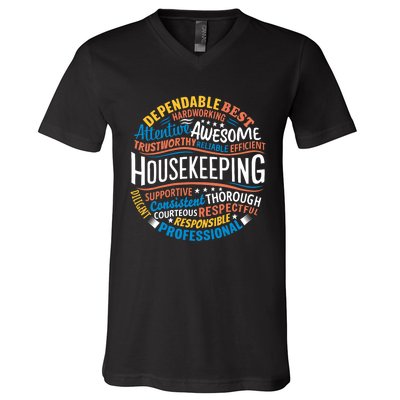 Housekeeping Appreciation Gifts Environmental Services Week V-Neck T-Shirt