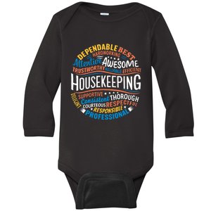 Housekeeping Appreciation Gifts Environmental Services Week Baby Long Sleeve Bodysuit