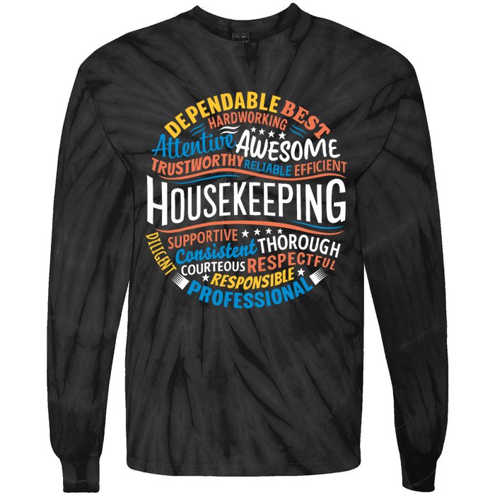 Housekeeping Appreciation Gifts Environmental Services Week Tie-Dye Long Sleeve Shirt