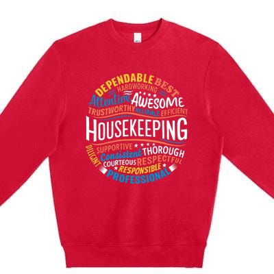 Housekeeping Appreciation Gifts Environmental Services Week Premium Crewneck Sweatshirt