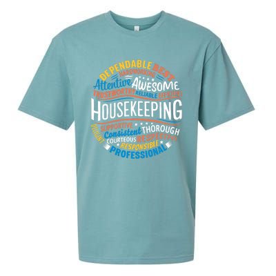 Housekeeping Appreciation Gifts Environmental Services Week Sueded Cloud Jersey T-Shirt