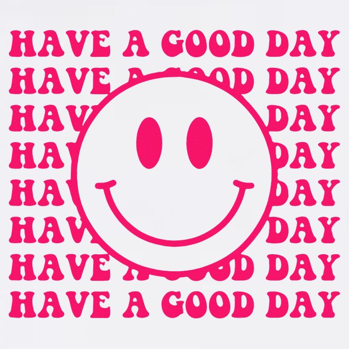 Have A Good Day Pink Smile Face Preppy Aesthetic Trendy Long Sleeve Shirt