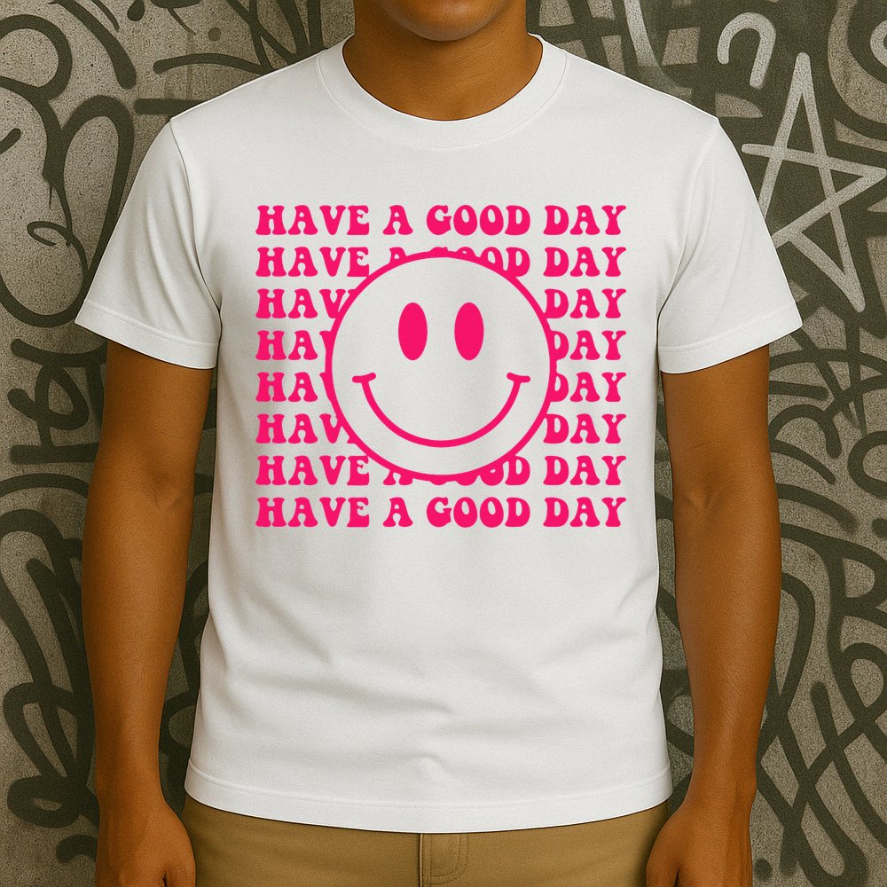 Have A Good Day Pink Smile Face Preppy Aesthetic Trendy T-Shirt