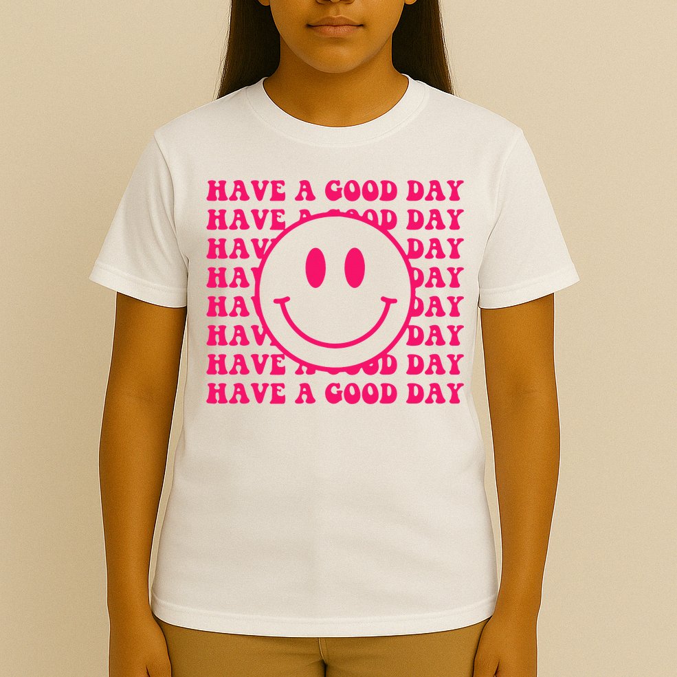 Have A Good Day Pink Smile Face Preppy Aesthetic Trendy T-Shirt