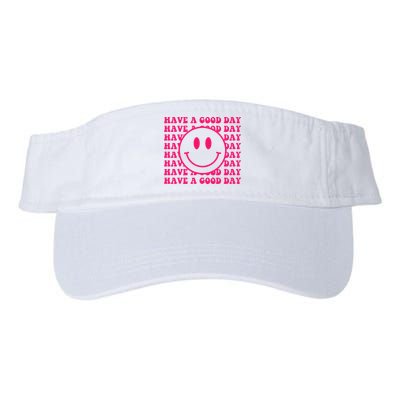 Have A Good Day Pink Smile Face Preppy Aesthetic Trendy Visor