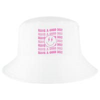 Have A Good Day Pink Smile Face Preppy Aesthetic Trendy Cool Comfort Performance Bucket Hat