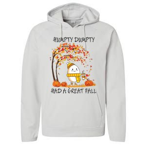 Had A Great Fall Funny Egg Thanksgiving Autumn Performance Fleece Hoodie