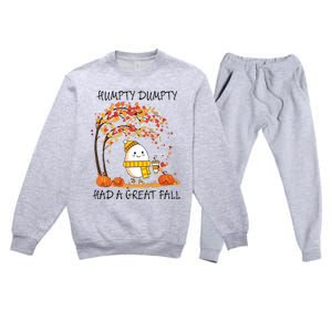 Had A Great Fall Funny Egg Thanksgiving Autumn Premium Crewneck Sweatsuit Set