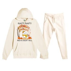 Had A Great Fall Funny Egg Thanksgiving Autumn Premium Hooded Sweatsuit Set