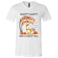 Had A Great Fall Funny Egg Thanksgiving Autumn V-Neck T-Shirt