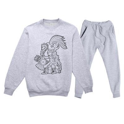 Huitzilopochtli Aztec God Aztec Mythology Mayan Sun War God Premium Crewneck Sweatsuit Set