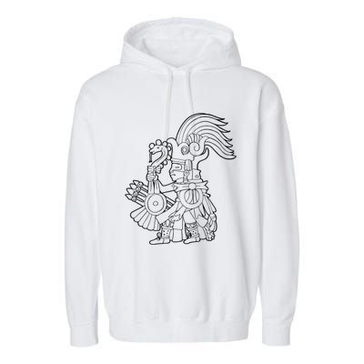 Huitzilopochtli Aztec God Aztec Mythology Mayan Sun War God Garment-Dyed Fleece Hoodie