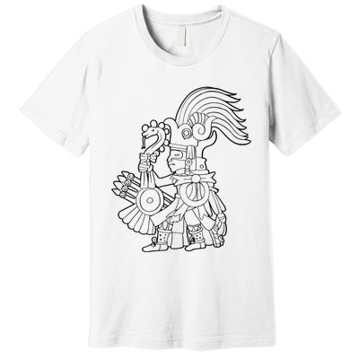 Huitzilopochtli Aztec God Aztec Mythology Mayan Sun War God Premium T-Shirt