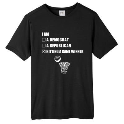 Hitting A Game Winner Gift Player Hoops Streetball Basketball Gift Tall Fusion ChromaSoft Performance T-Shirt