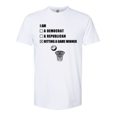 Hitting A Game Winner Gift Player Hoops Streetball Basketball Gift Softstyle CVC T-Shirt