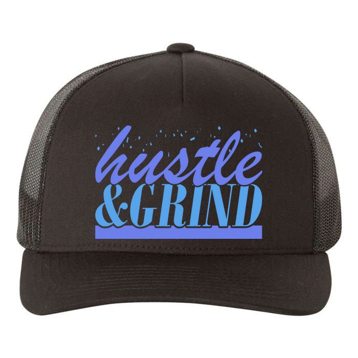 Hustle And Grind Yupoong Adult 5-Panel Trucker Hat