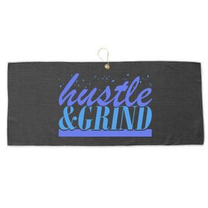 Hustle And Grind Large Microfiber Waffle Golf Towel