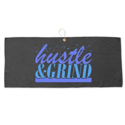 Hustle And Grind Large Microfiber Waffle Golf Towel