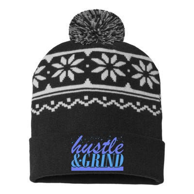 Hustle And Grind USA-Made Snowflake Beanie