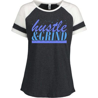 Hustle And Grind Enza Ladies Jersey Colorblock Tee