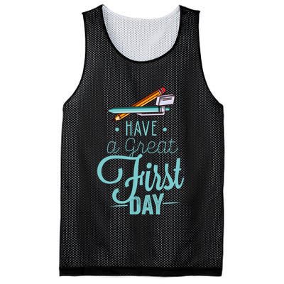 Have A Great First Day Back To School Mesh Reversible Basketball Jersey Tank