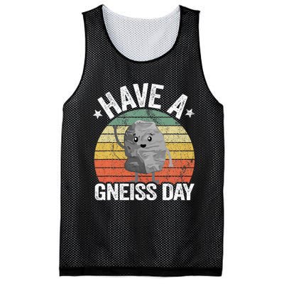 Have A Gneiss Day Geology Pun Rock Collector Geologist Mesh Reversible Basketball Jersey Tank