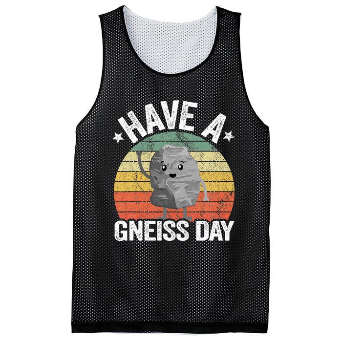 Have A Gneiss Day Geology Pun Rock Collector Geologist Mesh Reversible Basketball Jersey Tank