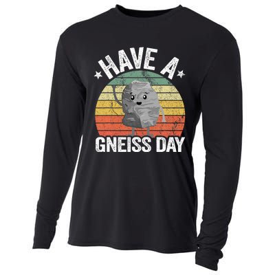 Have A Gneiss Day Geology Pun Rock Collector Geologist Cooling Performance Long Sleeve Crew