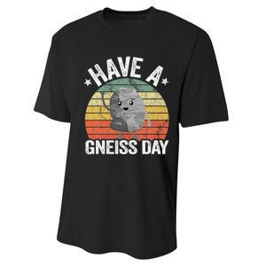 Have A Gneiss Day Geology Pun Rock Collector Geologist Performance Sprint T-Shirt