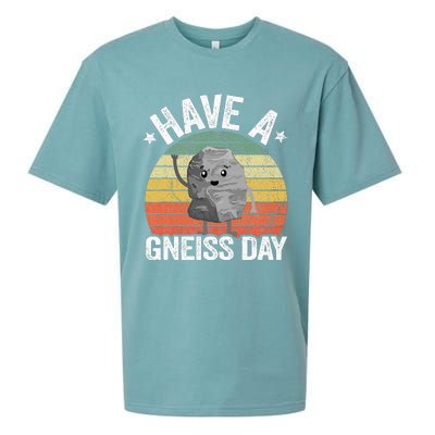 Have A Gneiss Day Geology Pun Rock Collector Geologist Sueded Cloud Jersey T-Shirt