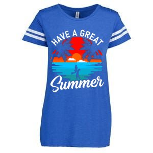 Have A Great Summer Funny Seasonal Graphic Enza Ladies Jersey Football T-Shirt