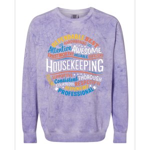 Housekeeping Appreciation Gifts Environmental Services Week Colorblast Crewneck Sweatshirt