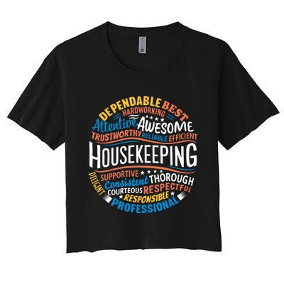 Housekeeping Appreciation Gifts Environmental Services Week Women's Crop Top Tee