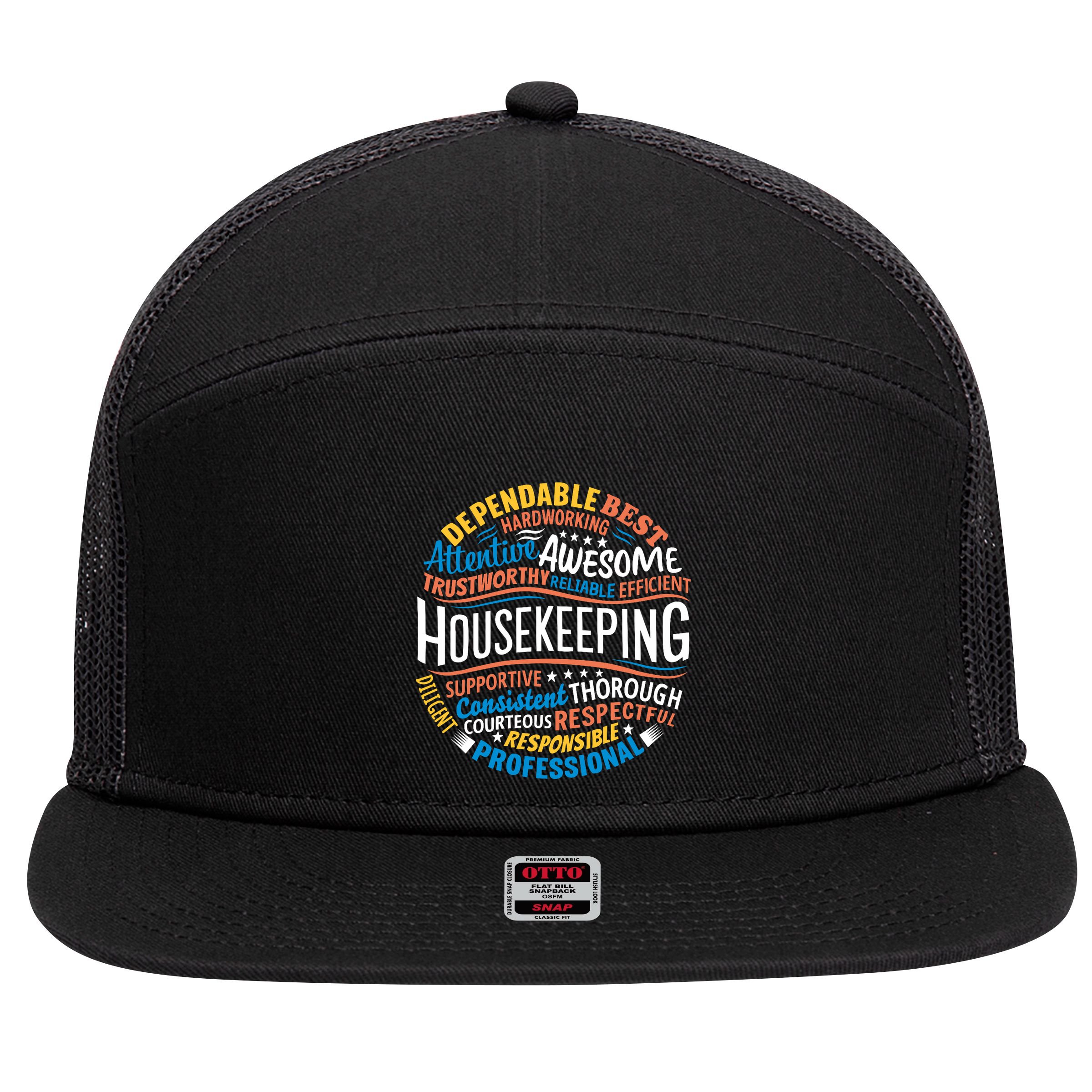 Housekeeping Appreciation Gifts Environmental Services Week 7 Panel Mesh Trucker Snapback Hat