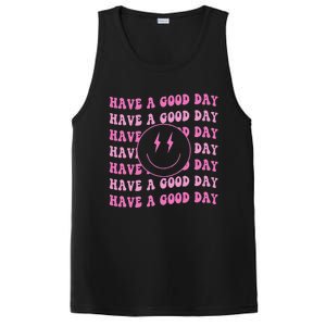 Have A Good Day Pink Smile Face Preppy Aesthetic Trendy PosiCharge Competitor Tank