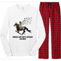 Horses Are God's Apology For Funny Horse Long Sleeve Pajama Set