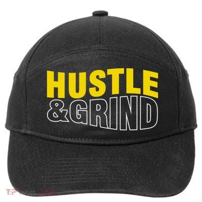Hustle And Grind 7-Panel Snapback Hat