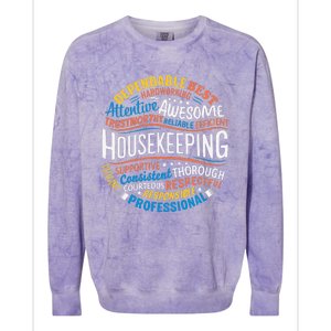 Housekeeping Appreciation Gifts Environmental Services Week Gift Colorblast Crewneck Sweatshirt