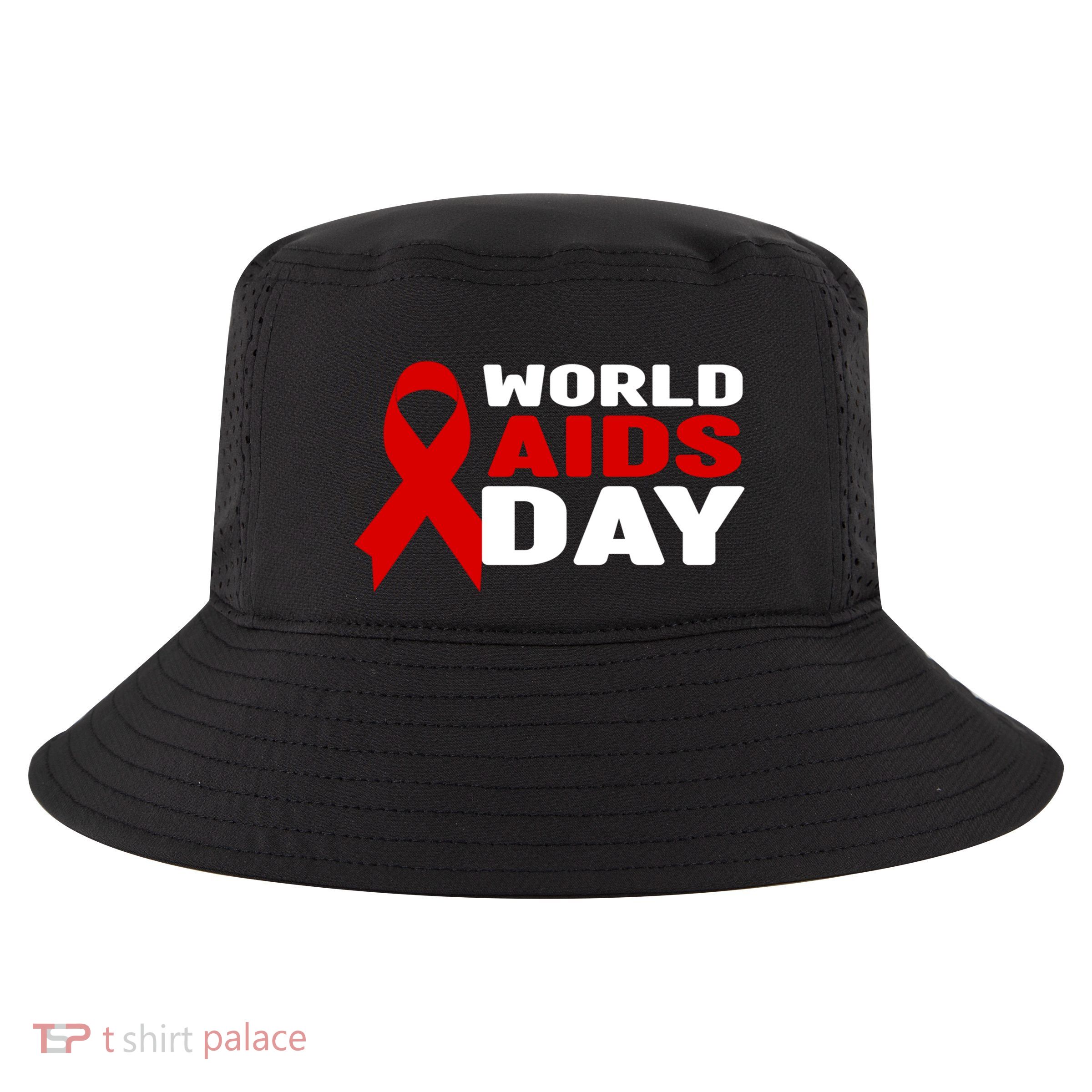 Hiv/aids Awareness Gift Red Ribbon World Aids Day Funny Gift Cool Comfort Performance Bucket Hat