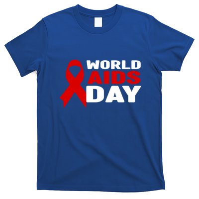 Hiv/aids Awareness Gift Red Ribbon World Aids Day Funny Gift T-Shirt
